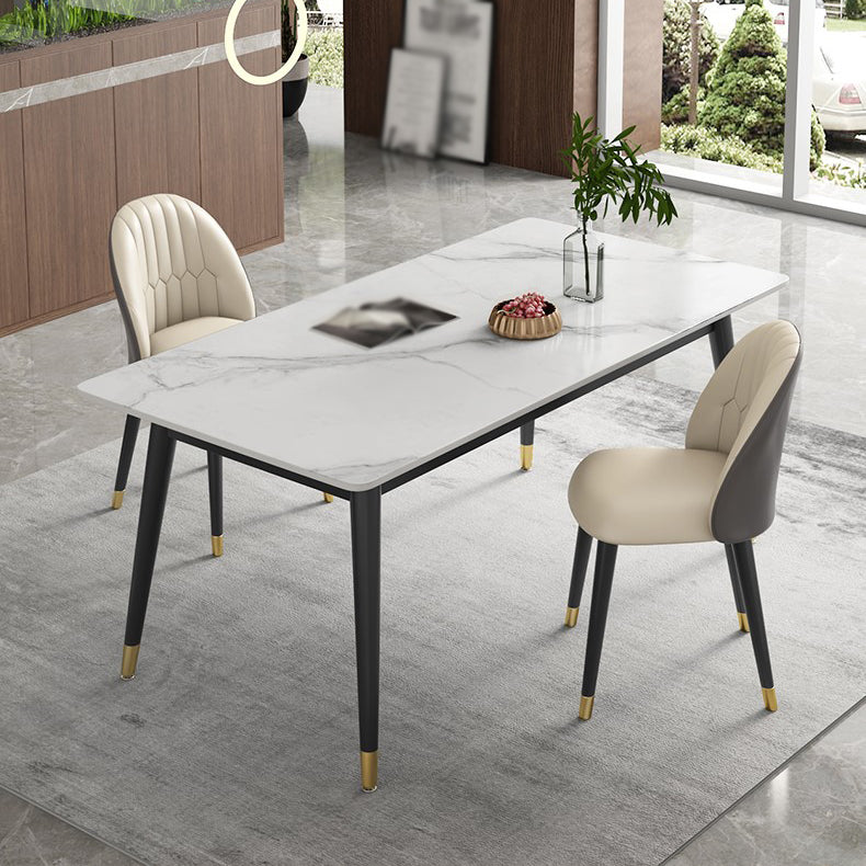 Glam Style 1/2/3/5/7 Pieces Dining Set Sintered Stone Dining Table Set for Home Use