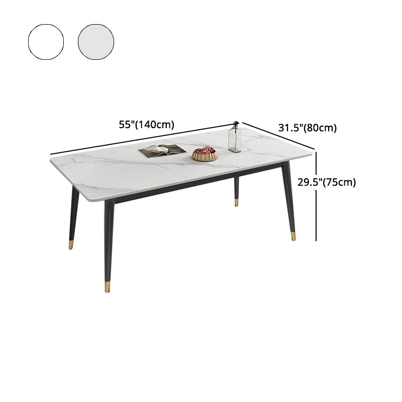 Glam Style 1/2/3/5/7 Pièces Ensemble de restauration Table à manger en pierre fritté Ensemble pour un usage domestique