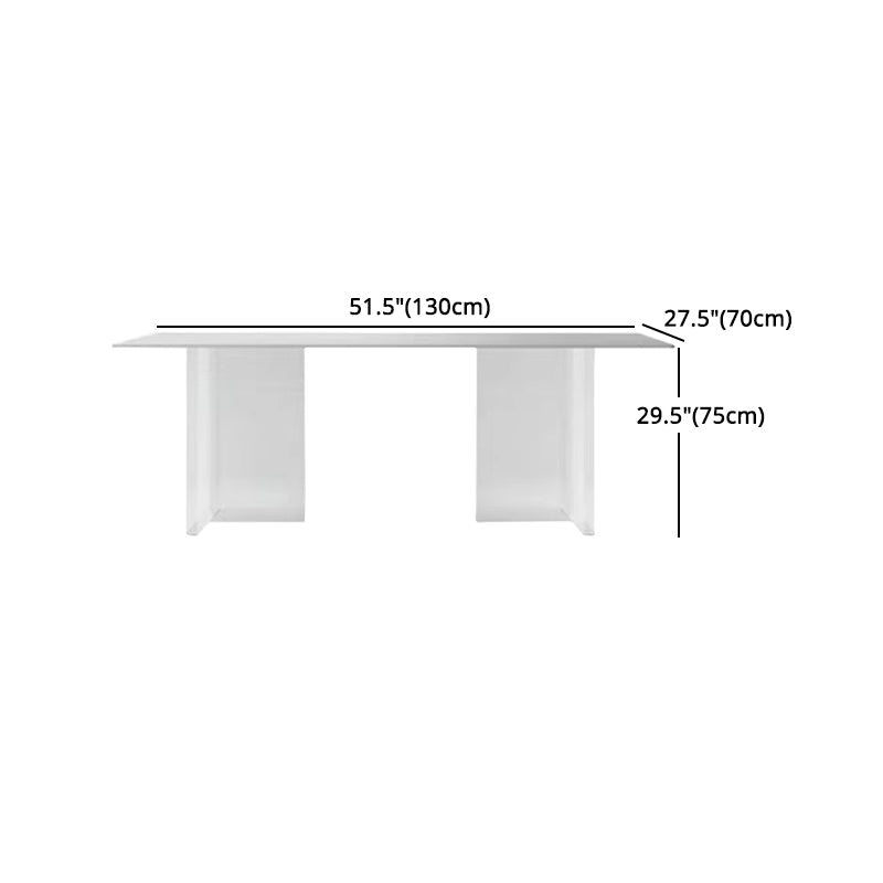 Minimalist 1/5/7 Pieces Dining Set with Cushion Chair and Double Pedestal Table Furniture