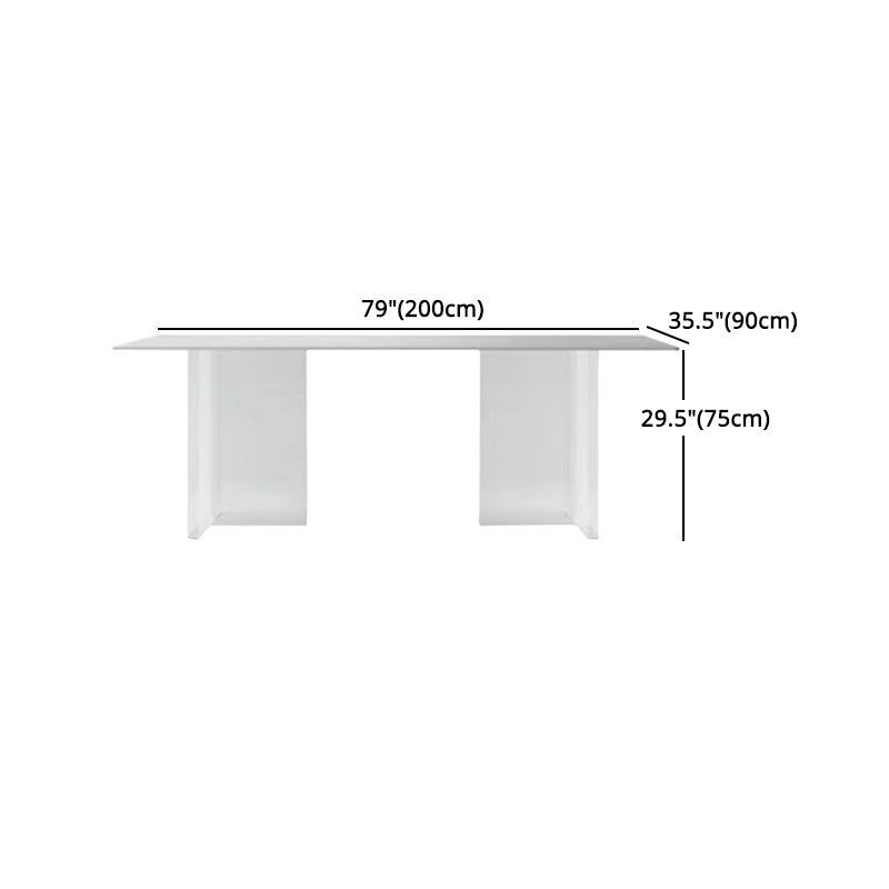Minimalist 1/5/7 Pieces Dining Set with Cushion Chair and Double Pedestal Table Furniture