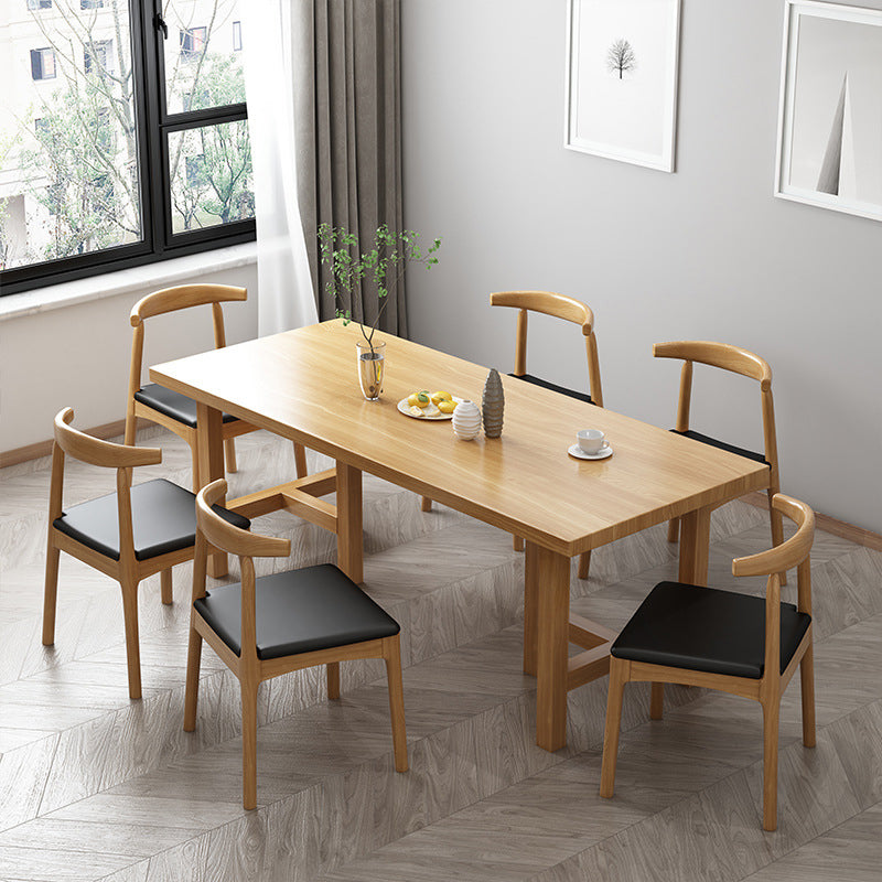 Contemporary 1/2/7 Pieces Dining Set with Solid Wood Table Dining Furniture