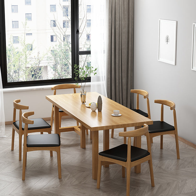 Contemporary 1/2/7 Pieces Dining Set with Solid Wood Table Dining Furniture