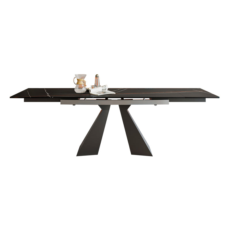 Modern 1/4/5/7 Pieces Dining Set Rectangle Black Dining Table Set for Home Use