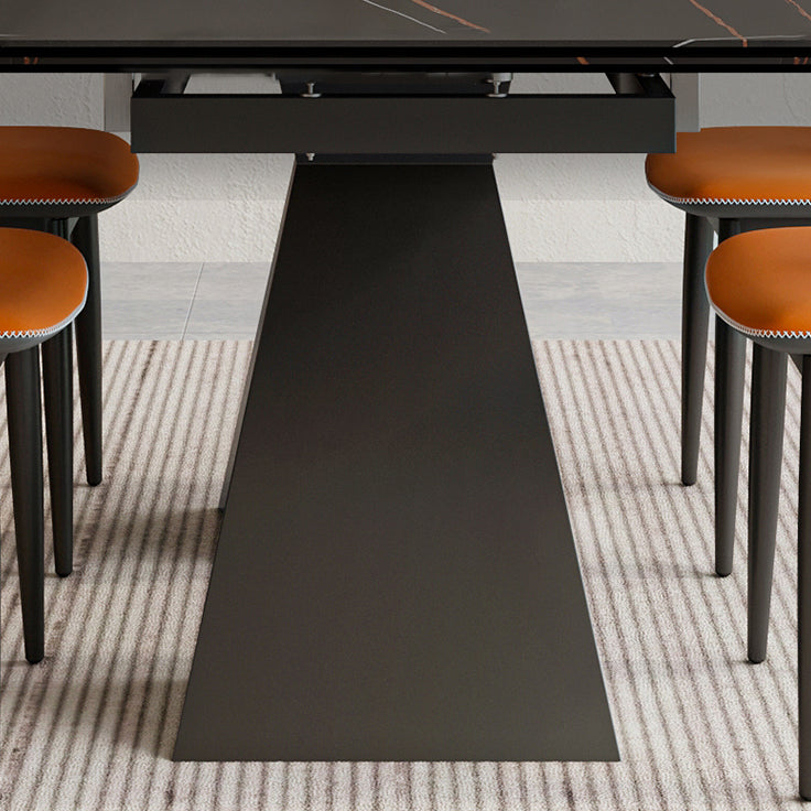 Modern 1/4/5/7 Pieces Dining Set Rectangle Black Dining Table Set for Home Use