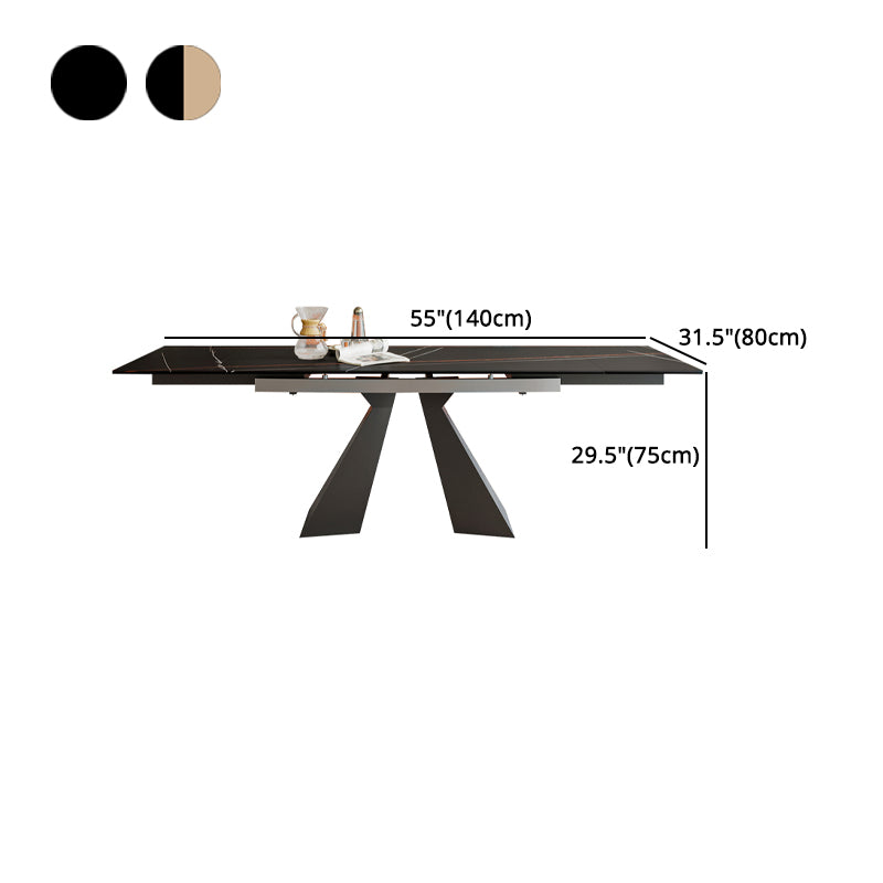 Modern 1/4/5/7 Pieces Dining Set Rectangle Black Dining Table Set for Home Use