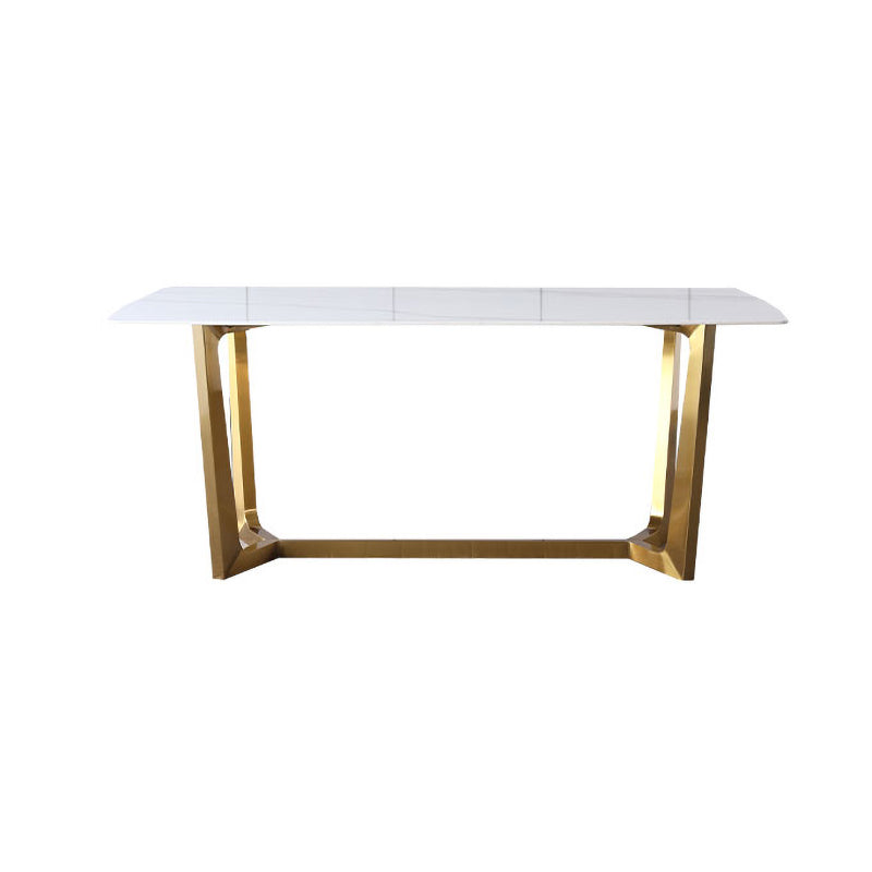 Contemporary 1/4/5/7 Pieces Furniture Sintered Stone Dining Table Set with Golden Base