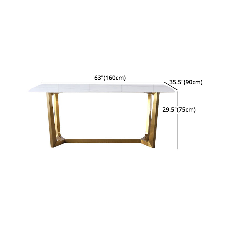 Contemporary 1/4/5/7 Pieces Furniture Sintered Stone Dining Table Set with Golden Base