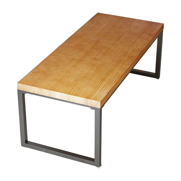 Metal Industrial Dining Table Pine Wood Top Table for Kitchen and Dining Room