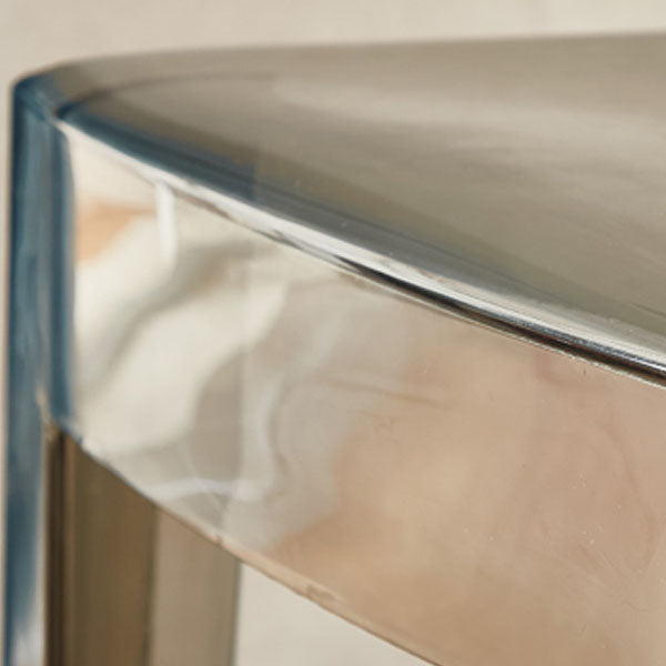 Silla lateral de plástico moderna con acabado mate, silla de comedor con respaldo abierto