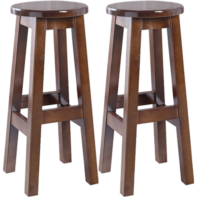 Taburete contemporáneo de barra de goma taburete de bar de interior con asiento de madera y reposapiés