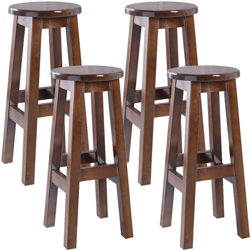 Taburete contemporáneo de barra de goma taburete de bar de interior con asiento de madera y reposapiés