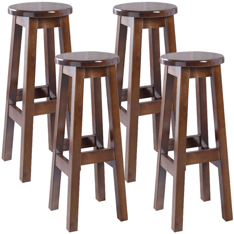 Taburete contemporáneo de barra de goma taburete de bar de interior con asiento de madera y reposapiés