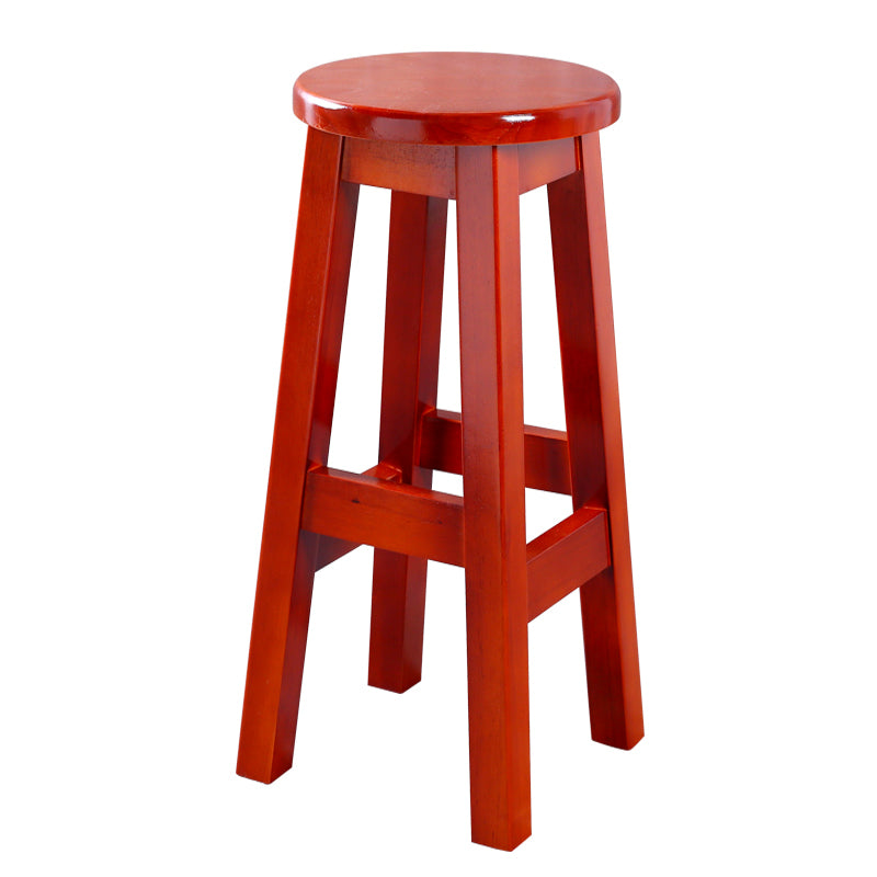 Taburete contemporáneo de barra de goma taburete de bar de interior con asiento de madera y reposapiés