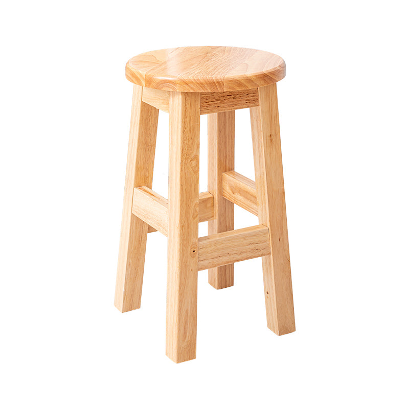 Taburete contemporáneo de barra de goma taburete de bar de interior con asiento de madera y reposapiés