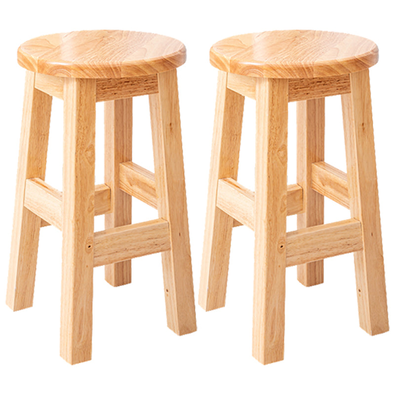 Taburete contemporáneo de barra de goma taburete de bar de interior con asiento de madera y reposapiés