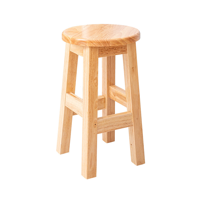 Taburete contemporáneo de barra de goma taburete de bar de interior con asiento de madera y reposapiés