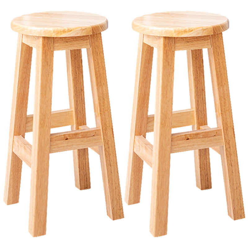Taburete contemporáneo de barra de goma taburete de bar de interior con asiento de madera y reposapiés