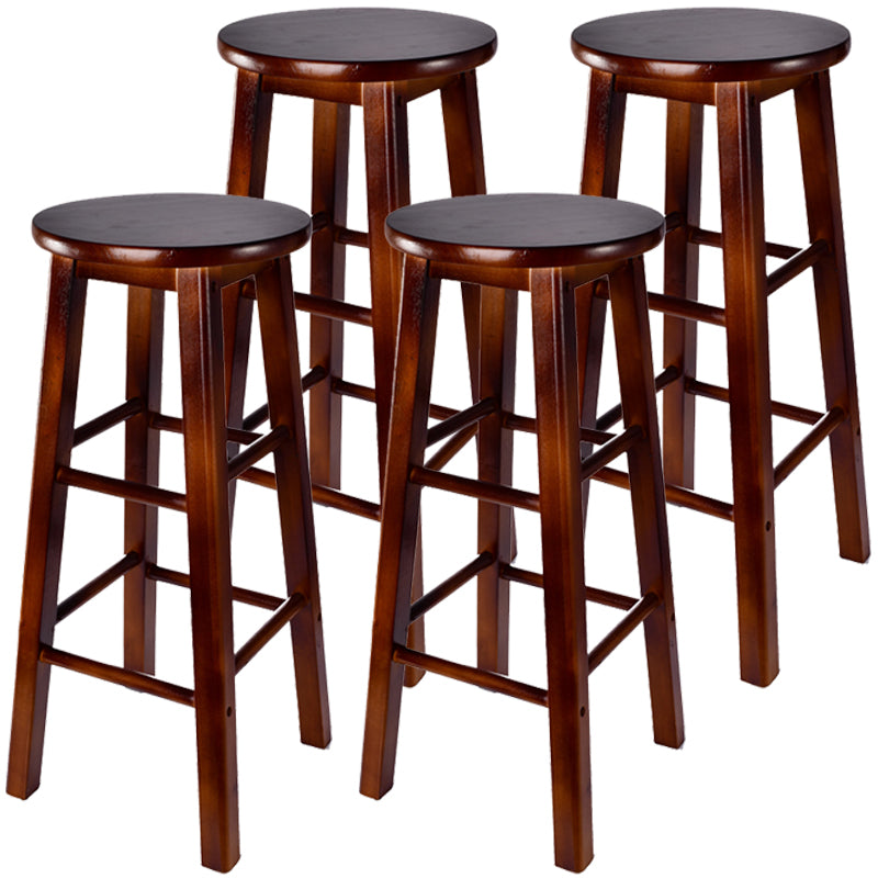 Moderner Tresenhocker ohne Armlehnen, Holz-Kassierer-Barhocker mit Holzsitz und Pedal