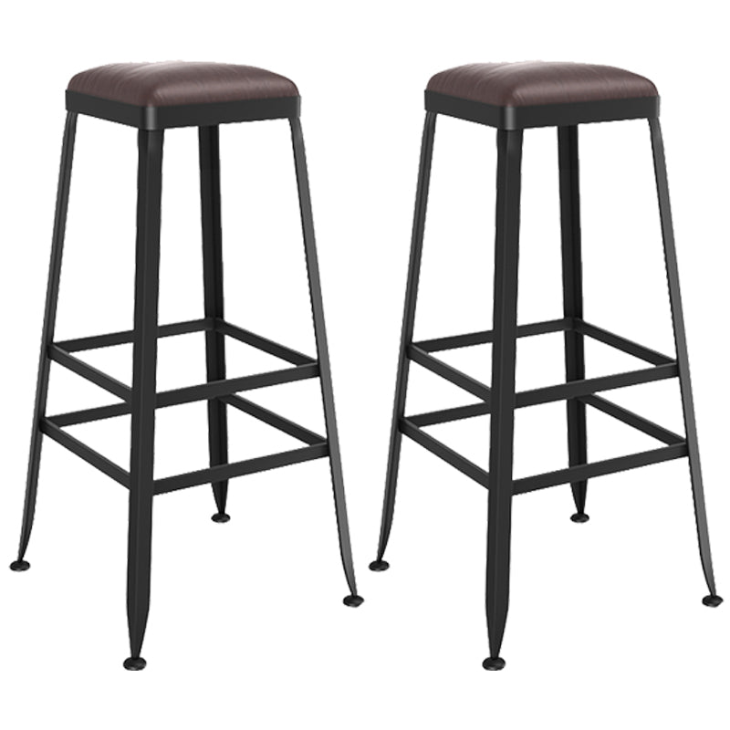 Taburete de bar interior de madera maciza de metal contemporáneo con respaldo
