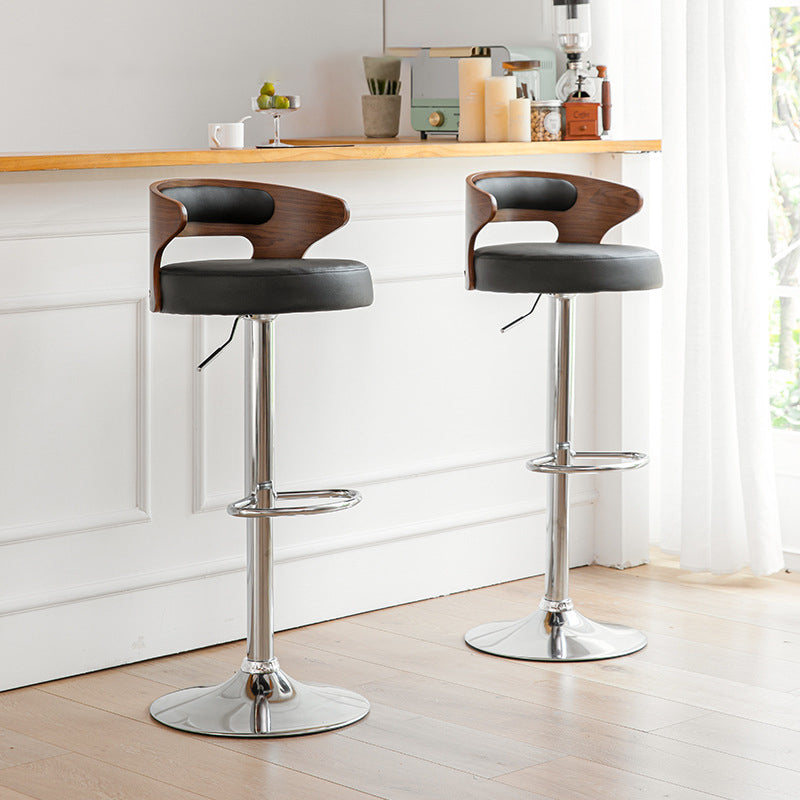 Moderner Metallhocker mit drehbarem und höhenverstellbarem, schlichtem Barhocker für das Wohnzimmer