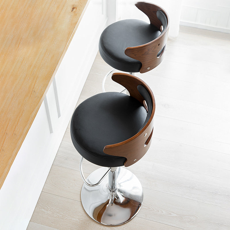 Moderner Metallhocker mit drehbarem und höhenverstellbarem, schlichtem Barhocker für das Wohnzimmer