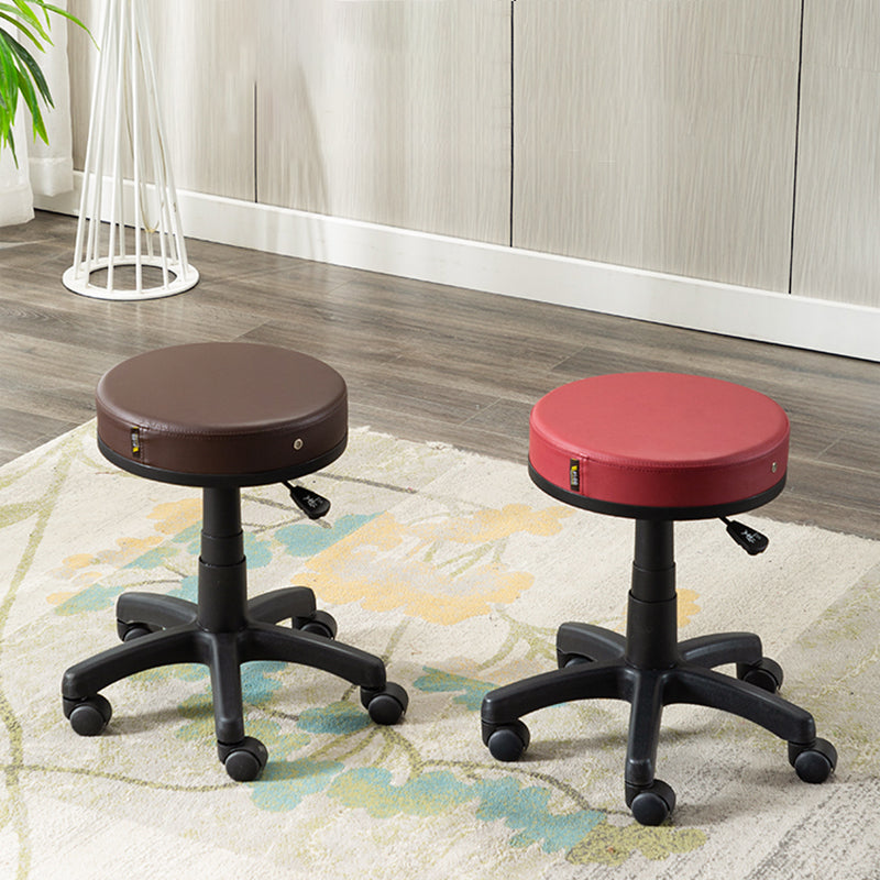 Contemporary Swivel Adjustable Height Bar Stool Indoor Bar Stool with Backless