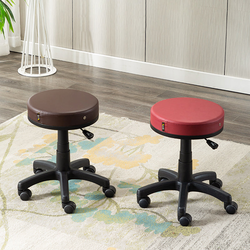 Contemporary Swivel Adjustable Height Bar Stool Indoor Bar Stool with Backless