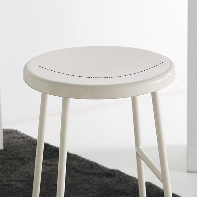 Moderno sin brazo Taburete sin espalda de acero Taller de postres de postres con asiento de madera