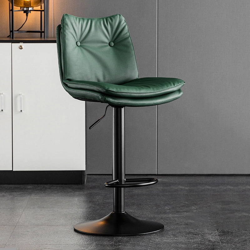 Contemporary Swivel Adjustable Height Barstool Indoor Bar Stool with Low Back