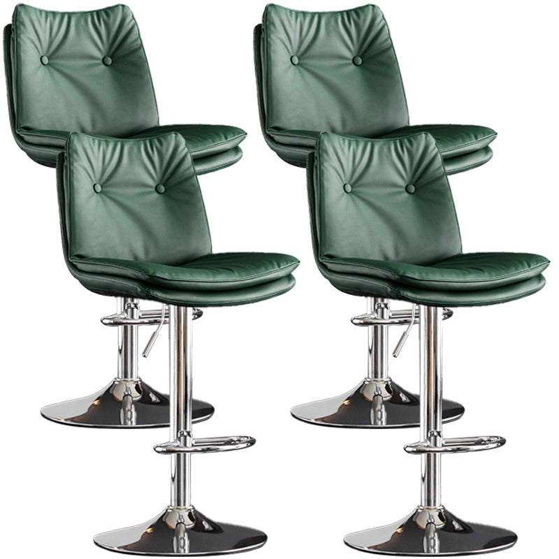 Contemporary Swivel Adjustable Height Barstool Indoor Bar Stool with Low Back