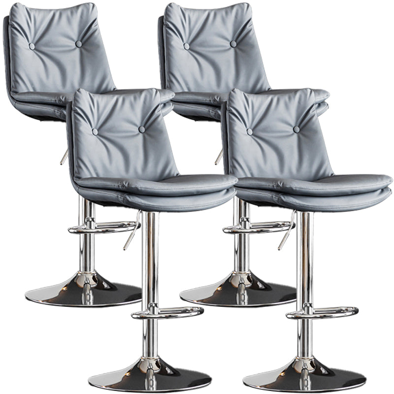 Contemporary Swivel Adjustable Height Barstool Indoor Bar Stool with Low Back