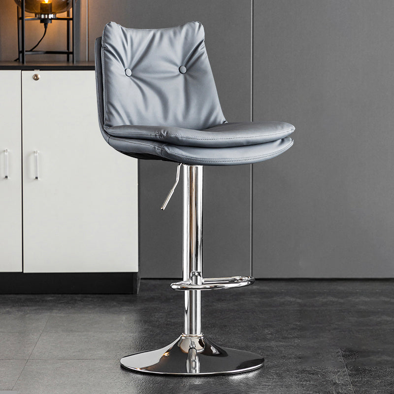 Contemporary Swivel Adjustable Height Barstool Indoor Bar Stool with Low Back