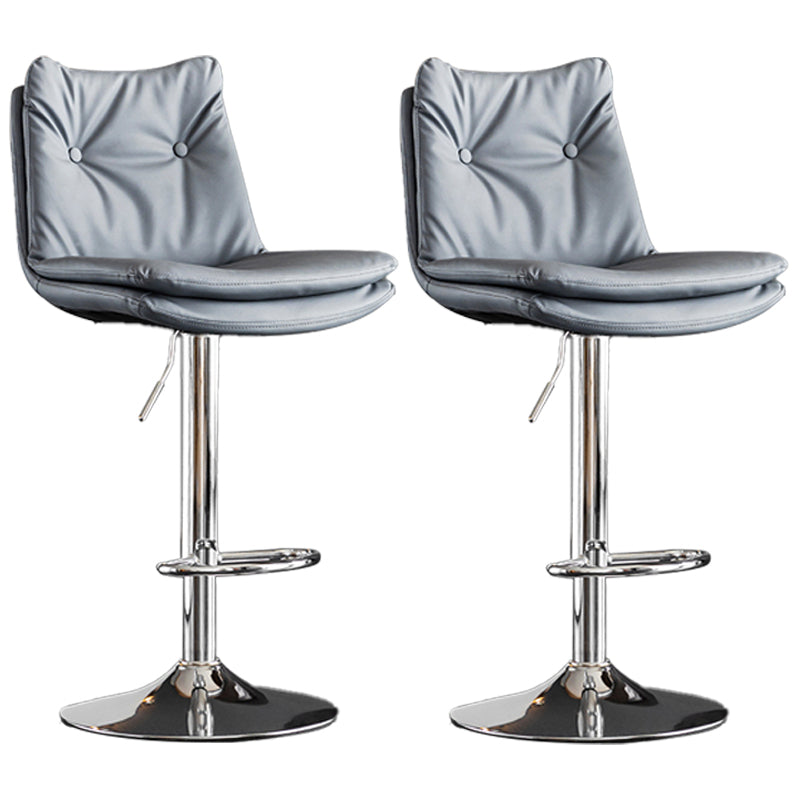 Contemporary Swivel Adjustable Height Barstool Indoor Bar Stool with Low Back