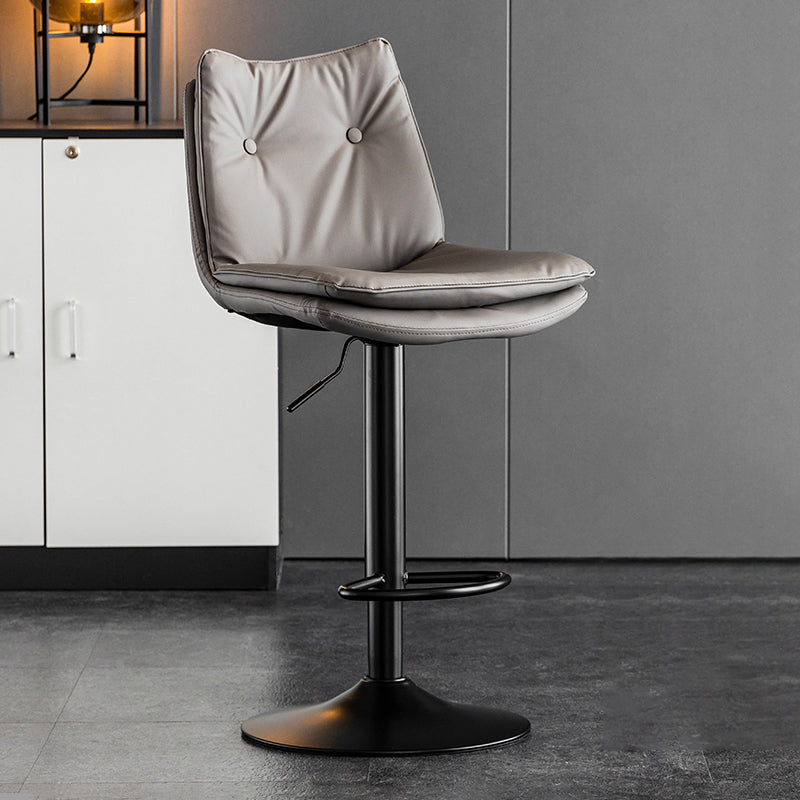 Contemporary Swivel Adjustable Height Barstool Indoor Bar Stool with Low Back