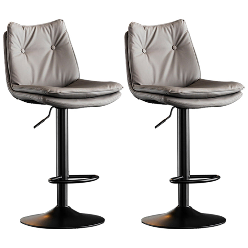 Contemporary Swivel Adjustable Height Barstool Indoor Bar Stool with Low Back