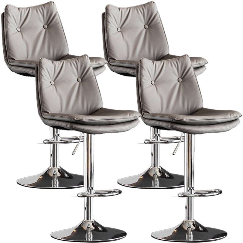 Contemporary Swivel Adjustable Height Barstool Indoor Bar Stool with Low Back