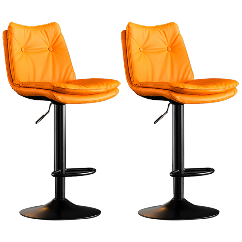 Contemporary Swivel Adjustable Height Barstool Indoor Bar Stool with Low Back