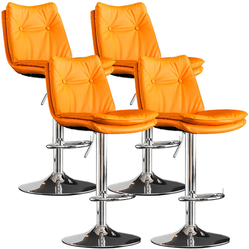 Contemporary Swivel Adjustable Height Barstool Indoor Bar Stool with Low Back