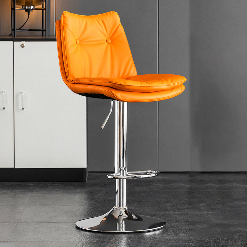Contemporary Swivel Adjustable Height Barstool Indoor Bar Stool with Low Back