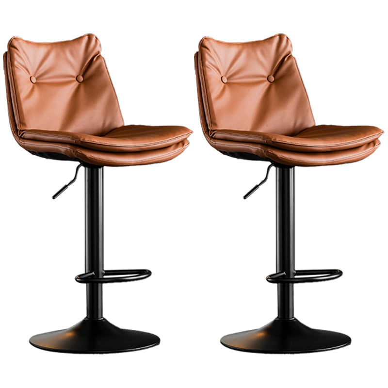 Contemporary Swivel Adjustable Height Barstool Indoor Bar Stool with Low Back