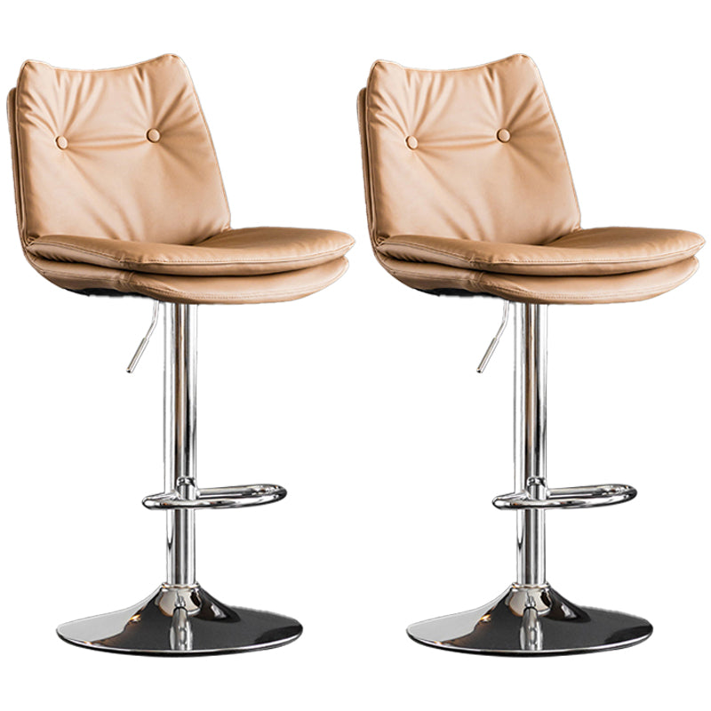 Contemporary Swivel Adjustable Height Barstool Indoor Bar Stool with Low Back
