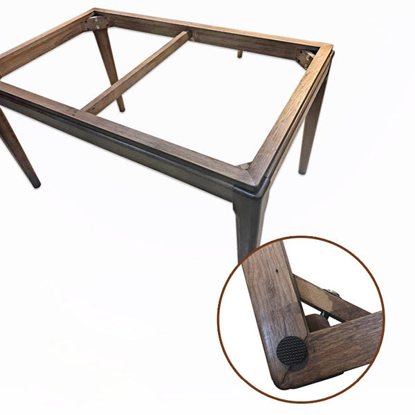 Rectangle Shape Mid-Century Dining Table Fixed Table with Marble