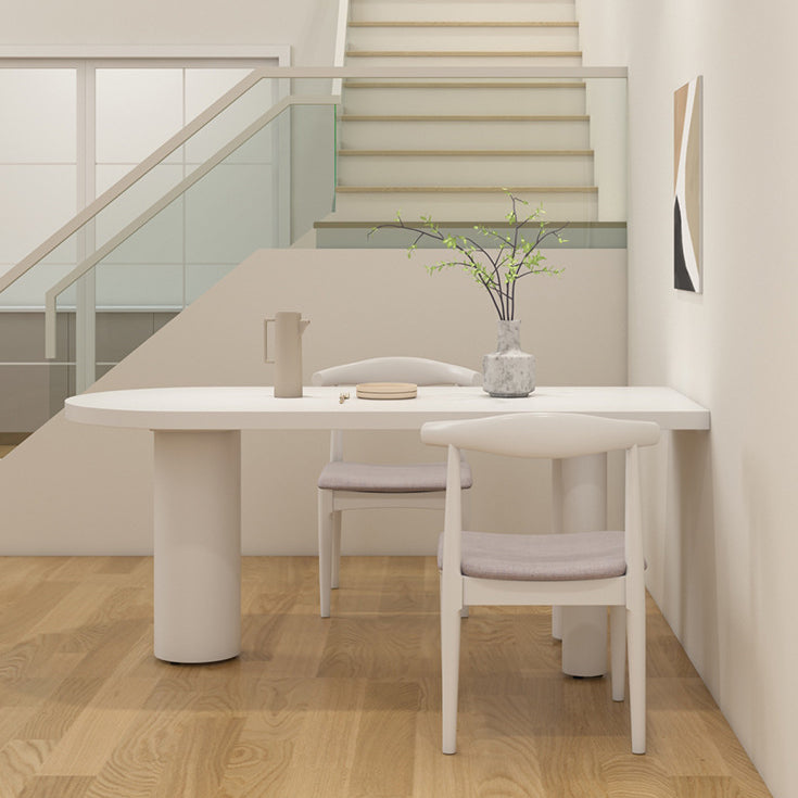 Free Form Solid Wood Table for Restaurant Modern Wood Table with 3 Legs
