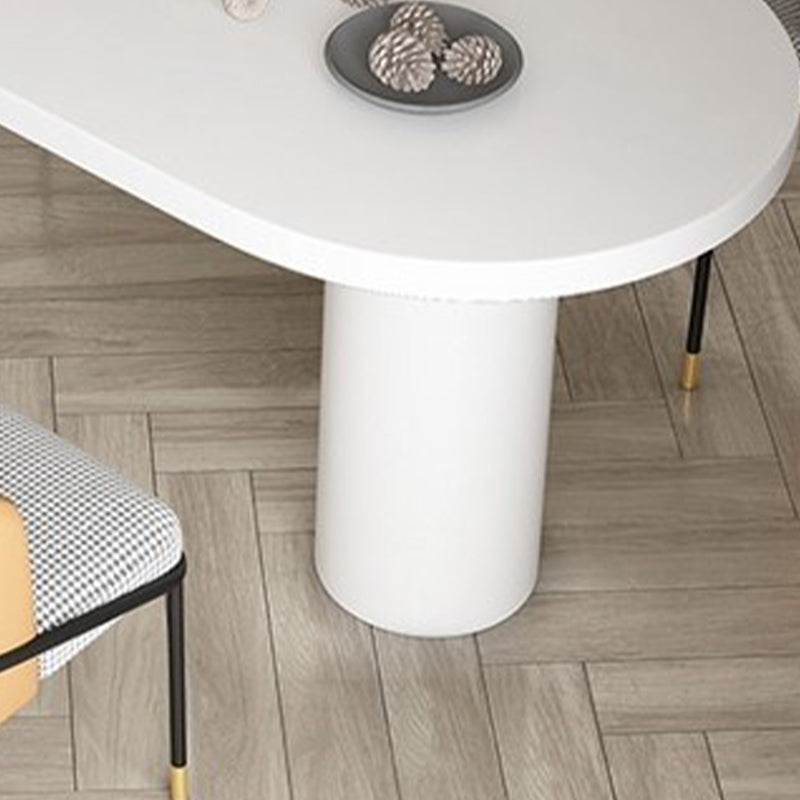 Freiform-Esstisch, moderner Tisch mit doppeltem Sockel für die Küche