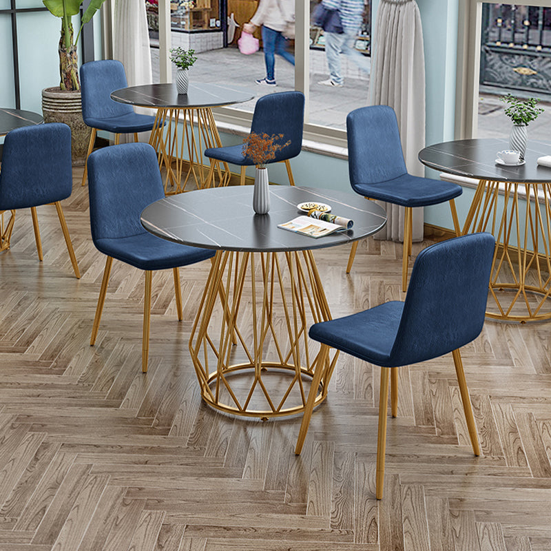 Runder Sintered Stone Esstisch Traditioneller Luxus -Esstisch für Esszimmer