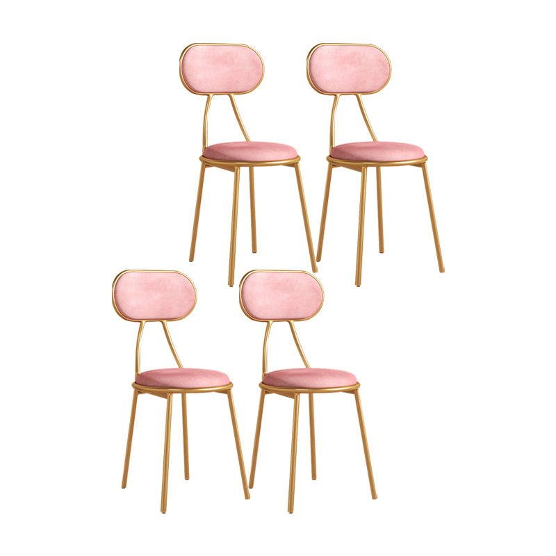 Sillas laterales con respaldo abierto apilables de estilo nórdico que cenan la silla lateral de tela