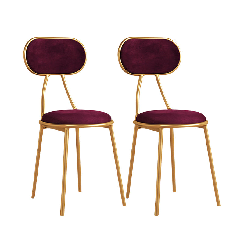 Sillas laterales con respaldo abierto apilables de estilo nórdico que cenan la silla lateral de tela