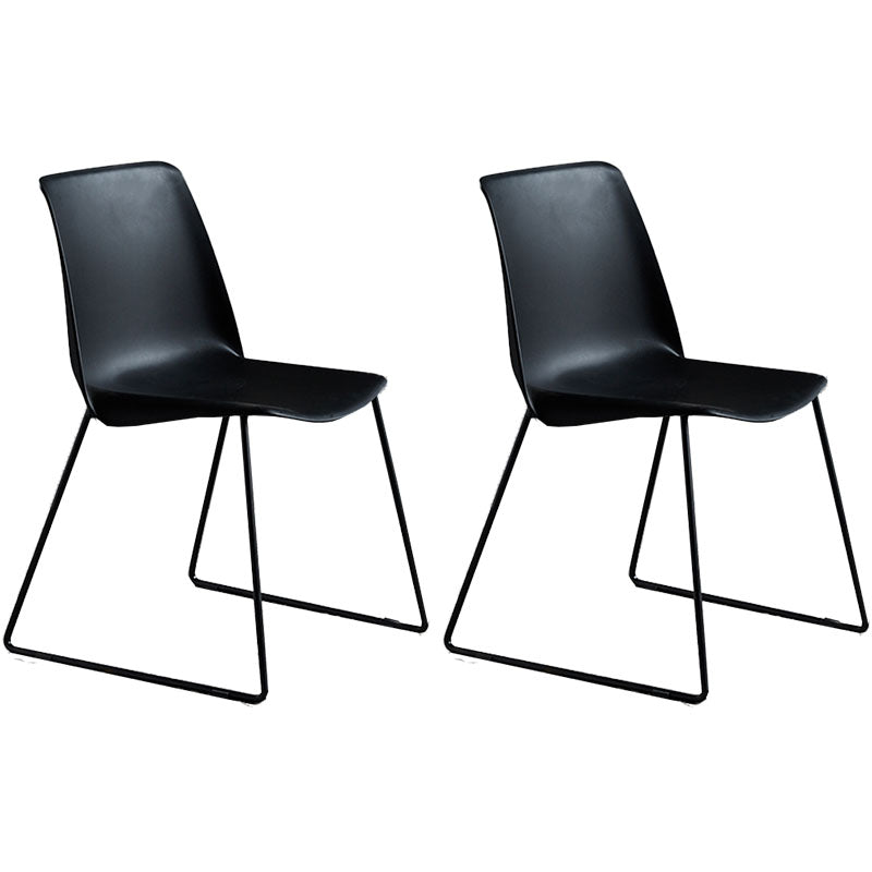 Sedia in stile contemporaneo sedia laterale senza braccio con zampe metalliche