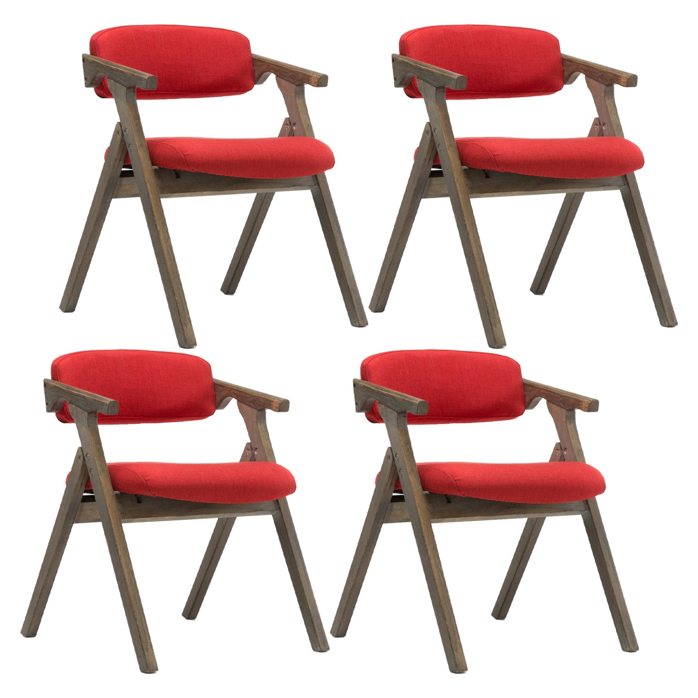Silla lateral plegable de cuero moderna, silla de comedor con respaldo abierto y acabado mate