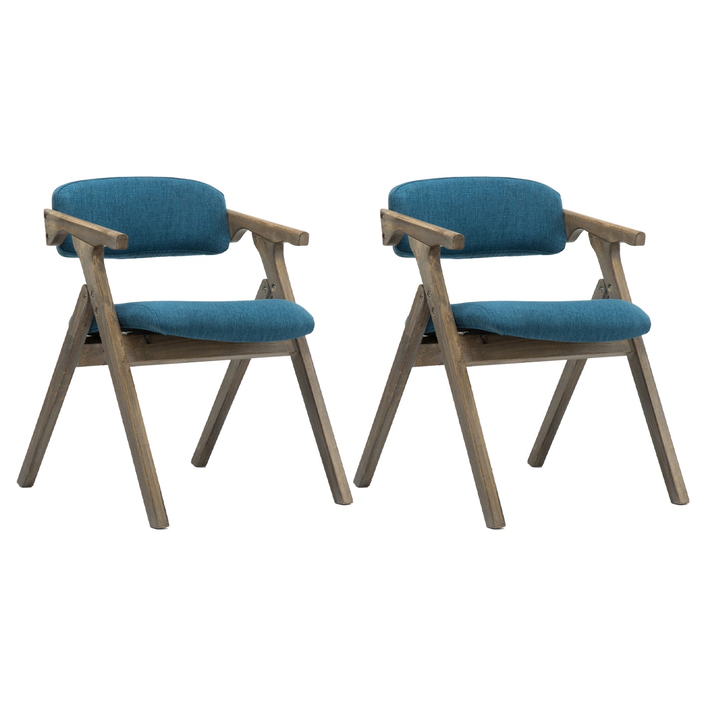 Silla lateral plegable de cuero moderna, silla de comedor con respaldo abierto y acabado mate